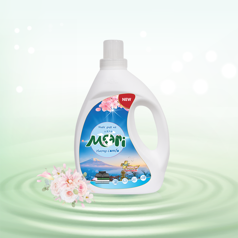 Nước giặt Mori hương Comfo can 3.1kg