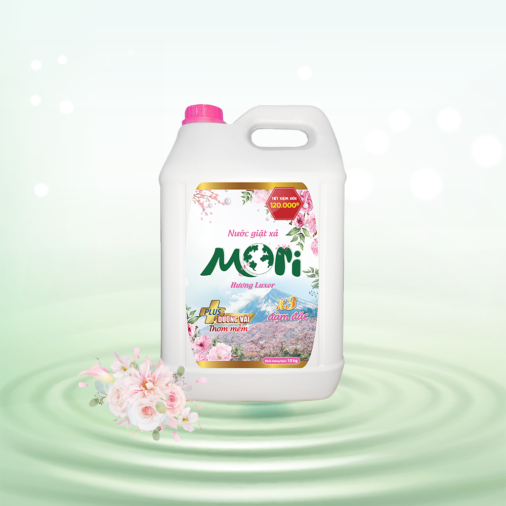 Nước giặt xả Mori hương Luxor can 10KG